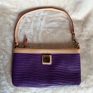 Dooney & Bourke Purple Leather Wristlet Handbag